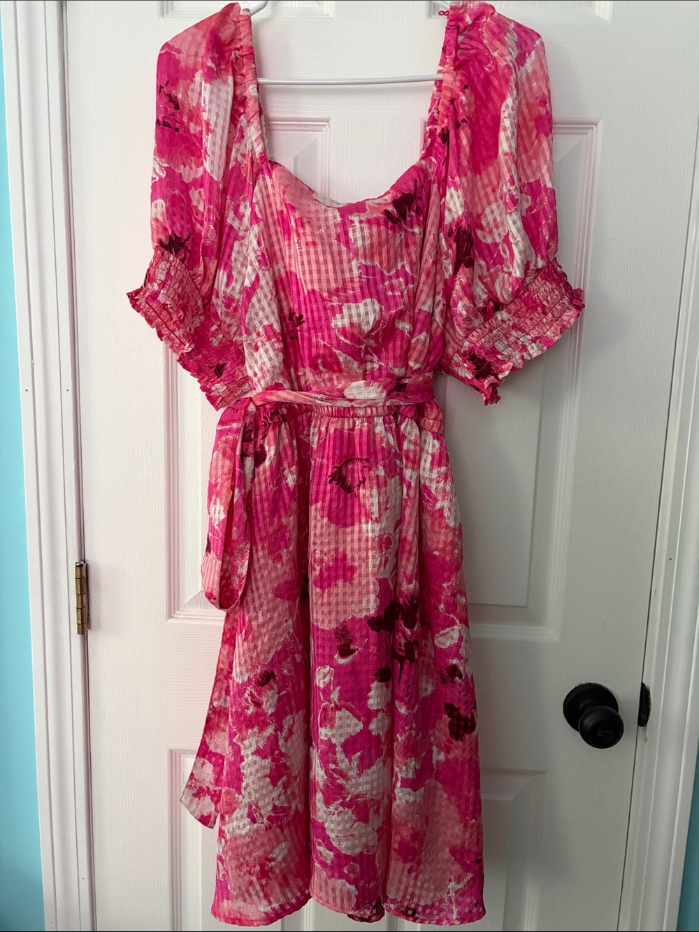 Lane Bryant Pink Floral Midi Dress